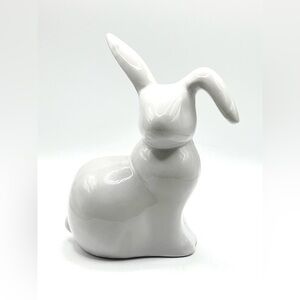 Elegant White Ceramic Bunny Figurine